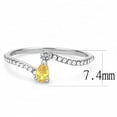 thumbnail image 2 of Womens Silver Rings High polished (no plating) Stainless Steel Ring with AAA Grade CZ in Topaz DA115, 2 of 5