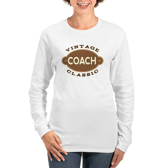 CafePress - Coach Gift (Vintage) Women's Long Sleeve T Shirt - Women's Long Sleeve Graphic Casual T-Shirt
