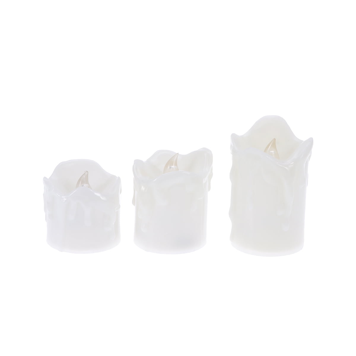 HEALEEP 3Pcs Rechargeable Flameless Candles Flickering Moving for Decoration Light in Various Occasions