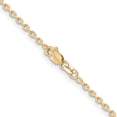 thumbnail image 3 of Auriga Fine Jewelry 10K Yellow Gold 2 mm Round Open Link Cable Chain Necklace for Women 22", 3 of 6