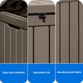 thumbnail image 5 of Dextrus 51 Gallon Weatherproof Resin Deck Box, Lockable Outdoor Storage Container, Multi-Purpose Patio Storage Bin for Package Delivery, Garden Tools, Pool Accessories and Outdoor Cushions, Taupe, 5 of 9