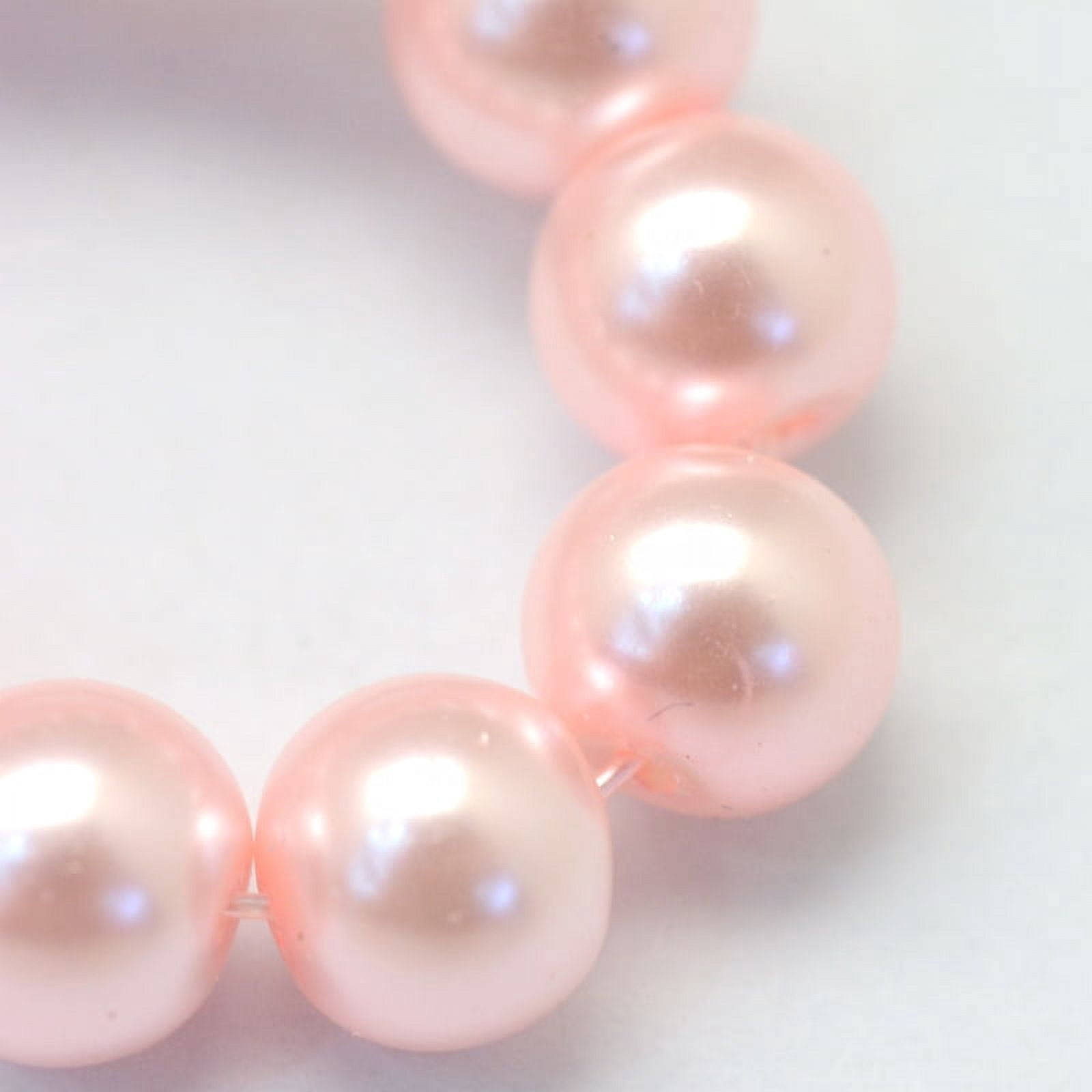 20strands Baking Painted Pearlized Glass Pearl Round Bead Strands Pink 6~7mm Hole: 1mm about 135~140pcs/strand 31.4 inch