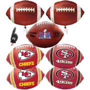 VEIL ENTERTAINMENT AFC NFC Championship Face Off Football Ultimate Balloon Pack, 8pc