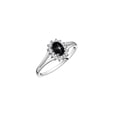 thumbnail image 6 of RYLOS Rings for Women Sterling Silver Halo of Diamond Birthstone Ring 6X4MM Gemstone Black Star Sapphire Jewelry for Women  Size 6, 6 of 7