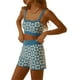 thumbnail image 5 of Txlixc Traje de dos piezas para mujeres, chaleco de punto impreso sin mangas con tirantes y pantalones cortos elásticos Txlixc moda, 5 of 9