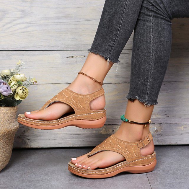 Sandalias Oxford de verano para mujer, zapatillas planas, chanclas de cuero Pu, hebilla de cinturón, zapatos femeninos, novedad de 2022, chanclas de moda romana para mujer Tan Jianjun unisex