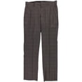 thumbnail image 1 of Perry Ellis Mens Slim Fit Stretch Dress Pants Slacks, Brown, 34W x 32L, 1 of 3