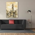 thumbnail image 3 of Epic Graffiti 'Manhattan Gray and Gold II' by Silvia Vassileva, Canvas Wall Art, 40"x54", 3 of 8