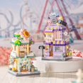 thumbnail image 3 of Panda Pet Coffee Ice Cream Flower Shop Street View Building Blocks Set, DIY Bricks Model House Construction Toy, Creative Educational Gift for Girls Kids Ages 6+, 3 of 6