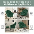 thumbnail image 6 of SAETSFEG Lazy Chair with Ottoman, Comfy Accent Lounge Chair with Side Pocket, Modern Reading Armchair with Footrest, Upholstered Sofa Chair for Small Spaces, Bedroom, Living Room, Dorm, Green, 6 of 9
