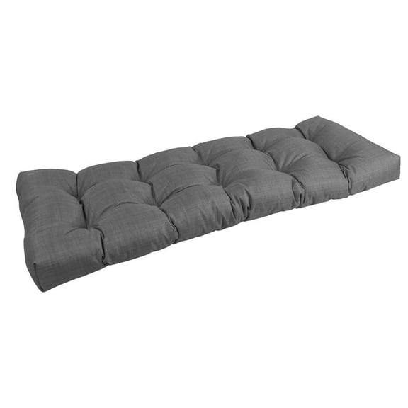 51-inch by 19-inch Tufted Solid Outdoor Spun Polyester Loveseat Cushion Grey-Color