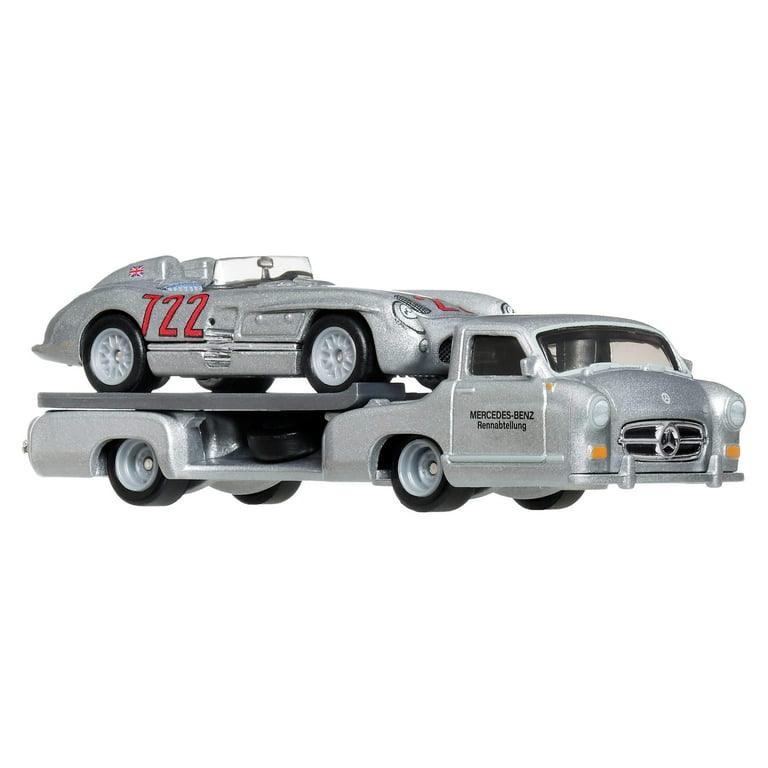 Hot Wheels Team Transport Truck & Race Car, 1:64 Scale for Racing