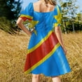 thumbnail image 3 of Democratic Republic of the Congo Flag Sleeveless Dress Party dresses women's clothing korea stylish, 3 of 6
