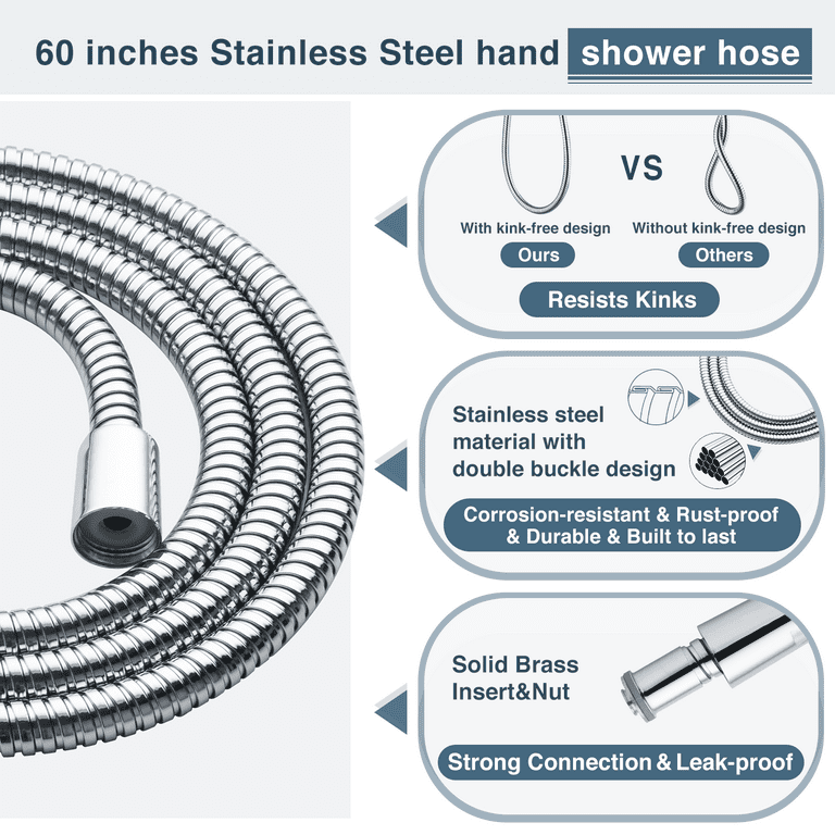 Shower Wand Holder with Round Cover Connecting Hose Shower Hand Bracke