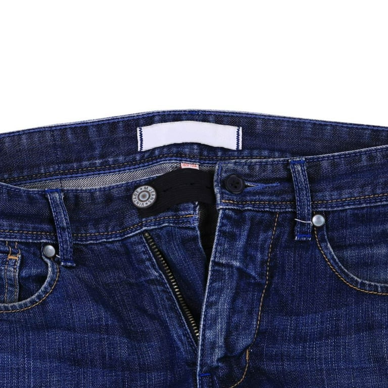 1 Pcs Pant Waist Expander Waistband Skirt Trousers Jeans Elastic Button  Extender Dark Blue 