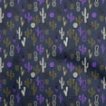 thumbnail image 1 of oneOone Cotton Poplin Blue Fabric Cactus Fabric For Sewing Printed Craft Fabric By The Yard 42 Inch Wide, 1 of 5