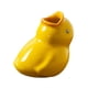 thumbnail image 2 of Portacepillos de dientes de cerámica con forma de pato, organizador de cepillos de dientes portátil para escritorio, adorno de pato Inclinado amarillo, 2 of 9