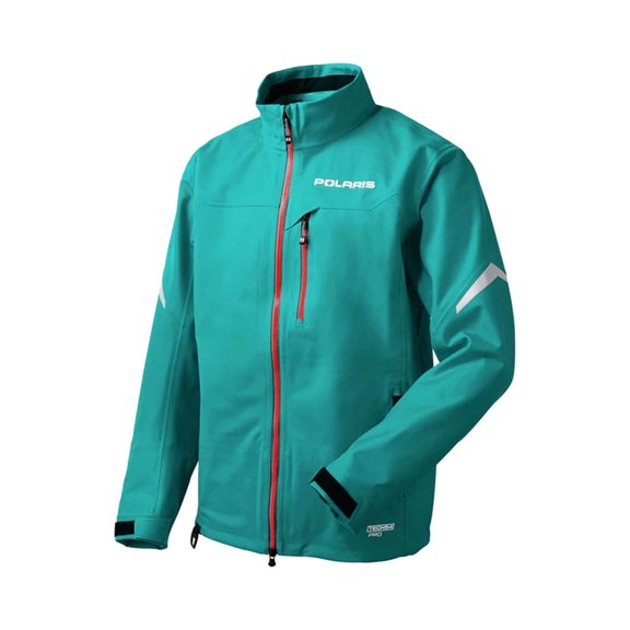 Polaris Mens TECH54 Apex Snowmobile Jacket Waterproof Uninsulated Stretch Teal - Medium 283300903