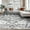 Gray White, variant on Reepow 8x10 Brown Beige Machine Washable Super Soft Faux-Wool Vintage Floral Boho Non-Slip Low Pile Area Rugs for Living Room Bedroom