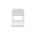 thumbnail image 3 of Jamir Rectangular MDF Desk with 2 Storage Drawers and Silver Legs, White, 3 of 9