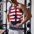 thumbnail image 5 of Fotbe Memorial Day Pattern Men's Quick Dry Workout Tank Top Gym Muscle Tee Fitness Bodybuilding Sleeveless T Shirt Breathable Workout Shirt-4X-Large, 5 of 9