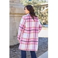 thumbnail image 3 of Double Take Full Size Plaid Button Up Lapel Collar Coat, 3 of 11