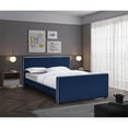thumbnail image 2 of Meridian Furniture Dillard Navy Velvet King Bed, 2 of 6