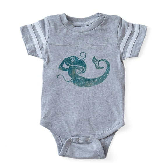 CafePress - Worn Mermaid - Cute Infant Baby Football Bodysuit