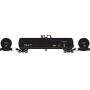 Athearn N Scale RTC 20,900-Gallon Acid Tank Car TLDX/Black/No Markings #121587