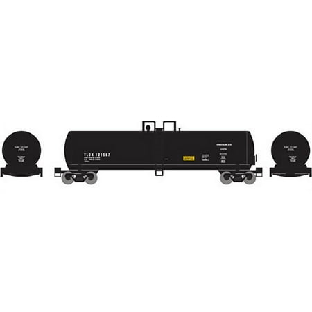 Athearn N Scale RTC 20,900-Gallon Acid Tank Car TLDX/Black/No Markings #121587