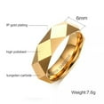 thumbnail image 6 of Men's Rhombus Band Tungsten Carbide Wedding Ring Size 6-11 Gold/Silver/Rose Gold, 6 of 6