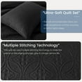 thumbnail image 6 of Quilt Set Queen Size - Lightweight Quilts Summer Bedspreads for All Season 3 Piece (1 Quilt, 2 Pillow Shams) - Black, 6 of 7