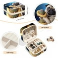thumbnail image 4 of PhooArto Small Jewellery Box, Pug Dog and Donuts in Galaxy Portable Travel Mini Jewelry Case for Women Leather Ring Organizer, 4 of 5