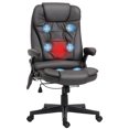 thumbnail image 2 of HOMCOM High-Back Massage Office Chair, Heated Reclining Computer Chair with Remote, Dark Brown, 2 of 9