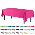 thumbnail image 1 of Exquisite Hot Pink Plastic Tablecloth Cover - 54" x 108" - Heavy Duty - Disposable - Single Count, 1 of 6