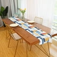 thumbnail image 2 of Yayeee Table Runner 70 inches Long Home Kitchen Dinning Party Decoration, Orange Hand Drawn Sailboats, 2 of 7