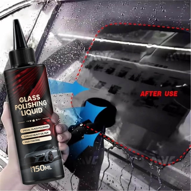 Solución de Pulido Sin Marcas para Reparación de Cristales de Coche 2025, 150 Ml | Reparación de Arañazos y Grietas | Fácil de Usar | Multifuncional | Protección Uv | Incluye 2 Soluciones de Limpieza