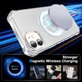 thumbnail image 4 of ELEHOLD Case for iPhone 12 Pro / 12 6.1", Shockproof Magnetic Matte Case with Wireless Charging Support,Clear, 4 of 6