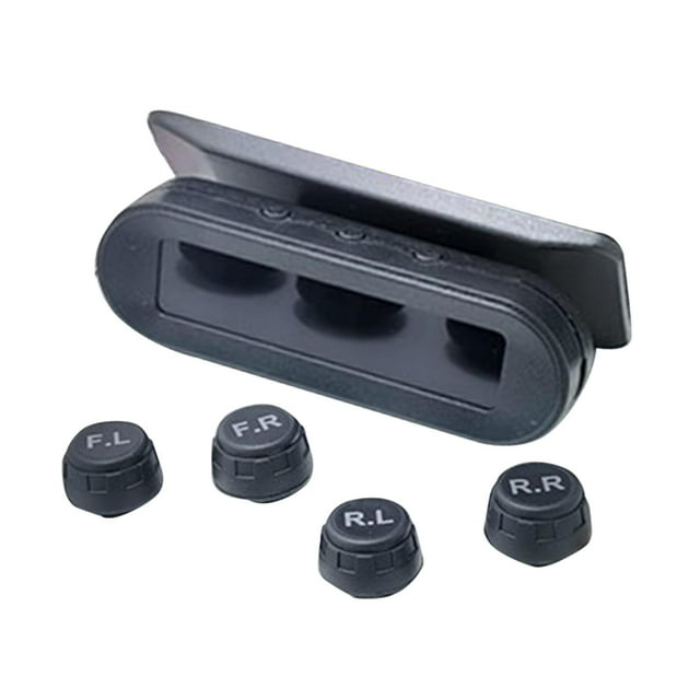 Almencla Système LCD Sans Fil pour Voiture à Énergie Solaire Auto, Pression des Pneus, Capteur TPMS, 4 Capteurs Externes