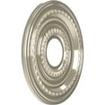 thumbnail image 2 of Ekena Millwork 13"OD x 3 1/2"ID x 3/4"P Cole Thermoformed PVC Ceiling Medallion (Fits Canopies up to 4 1/4"), Bright Coat Chrome, 2 of 10
