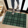 thumbnail image 2 of Green and Black Checkered Pattern Washable Non Slip Indoor Door Mat, Decorative Entry Rug for Entrance, Bedroom, Kitchen, Bathroom, 20"x32", 2 of 6