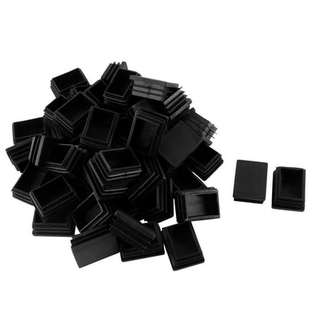 Plastic Rectangle Tube Pipe Inserts End Blanking Cap Black 30mm x 40mm ...