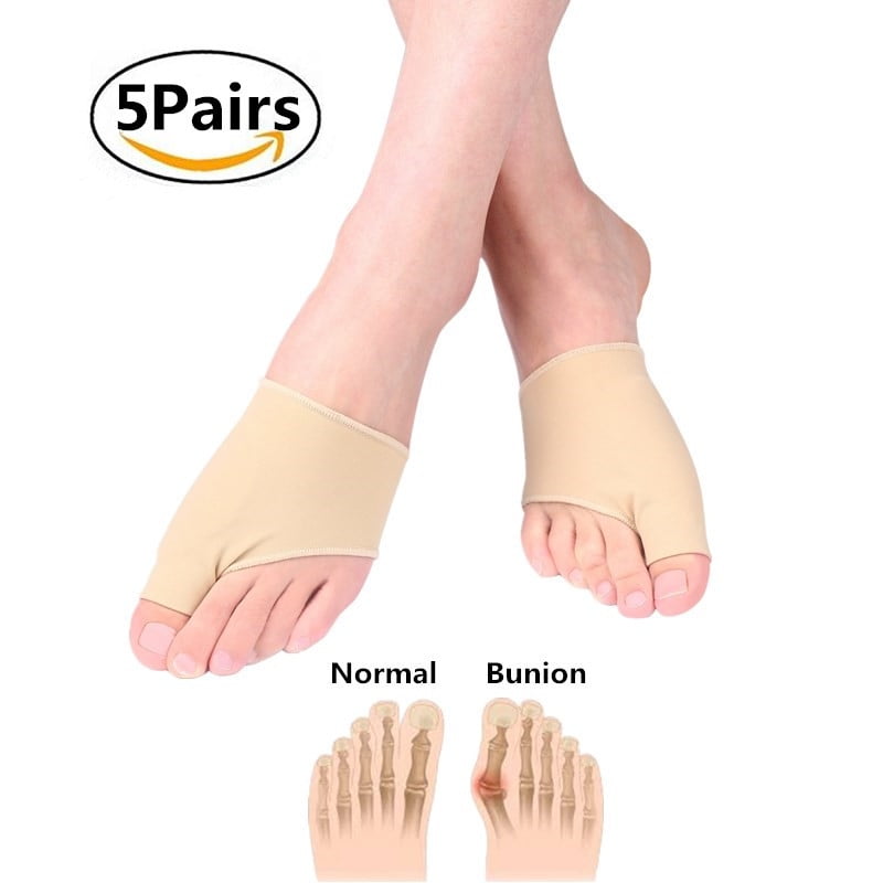 Yosoo 5 Pairs Gel Pad Bunion Protector Sleeves Corrector Pad with Gel
