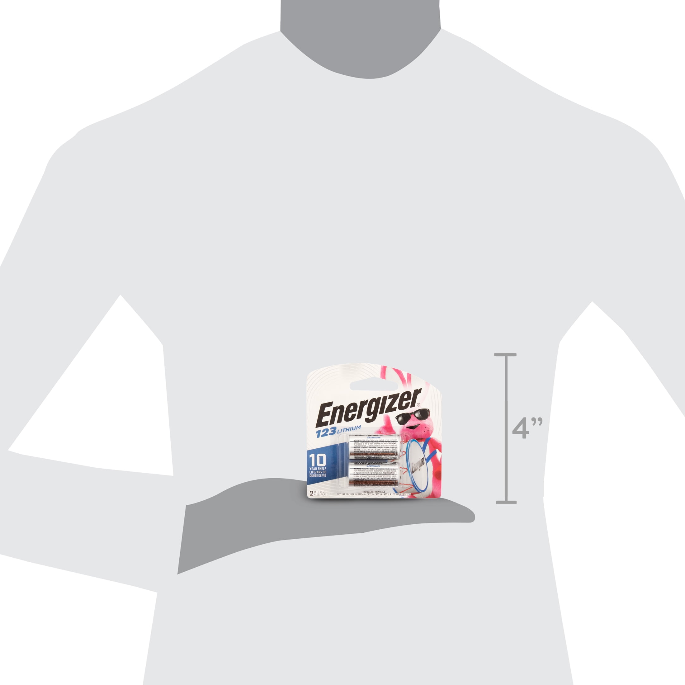 Energizer 123 3V Lithium Photo Batteries (2 Pack), CR123A High Power Lithium Batteries Compatible with Cameras, Flashlights, Electronics and More