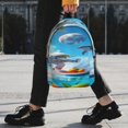 thumbnail image 2 of Disketp Astronaut Tropical Dolphin Mochila Escolar de 15 Pulgadas, Mochila Ligera para Estudiantes, Viajes y Trabajo, Cómoda y Resistente para el Uso Diario, 2 of 6