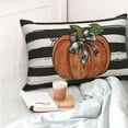 thumbnail image 2 of Fall Pillow Covers 12x20 Set of 2 Pumpkin Maple Leaves and Stripes Fall Decor Pillowcase Linen Autumn Thanksgiving Decorative Outdoor Throw Pillow Covers Farmhouse Cushion Case for Couch Home, 2 of 6