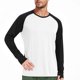 thumbnail image 1 of Blusas y camisas de manga larga con cuello redondo para hombre, estilo casual, de moda, de color liso, deportivas, con empalme de aberturas para los dedos, blusa de manga larga con cuello redondo, blu, 1 of 5