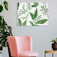 thumbnail image 3 of SUMAAFU Floral Pattern Green Leaf Canvas Wall Art Decor 16x20 16x12in, 3 of 6