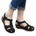 thumbnail image 3 of ZTTD Women's Ladies Girls Comfortable Ankle Hollow Round Toe Sandals Soft Sole Shoes, 3 of 7