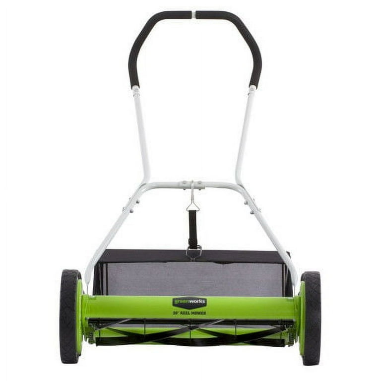 Greenworks 20-inch 5-Blade Push Reel Lawn Mower with Grass Catcher, 25072